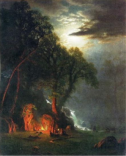 Albert Bierstadt Campfire Site, Yosemite Germany oil painting art